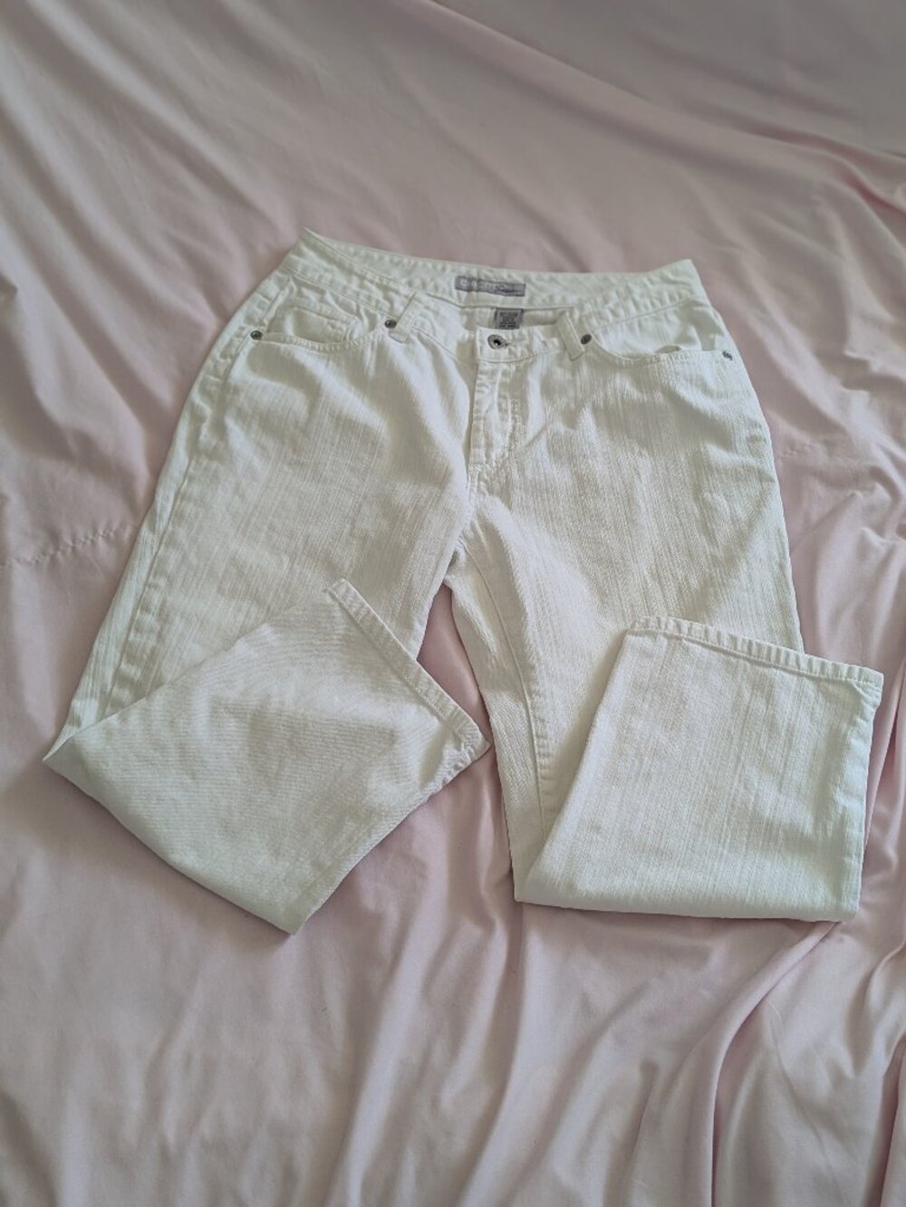 Chico's White Made in Hong Kong Crop Jeans Size 0